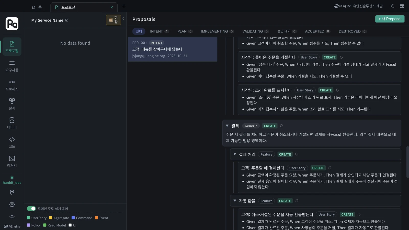 결제 컨텍스트(Generic) — 결제 처리 · 자동 환불, 「고객: 취소·거절된 주문을 자동 환불받는다」