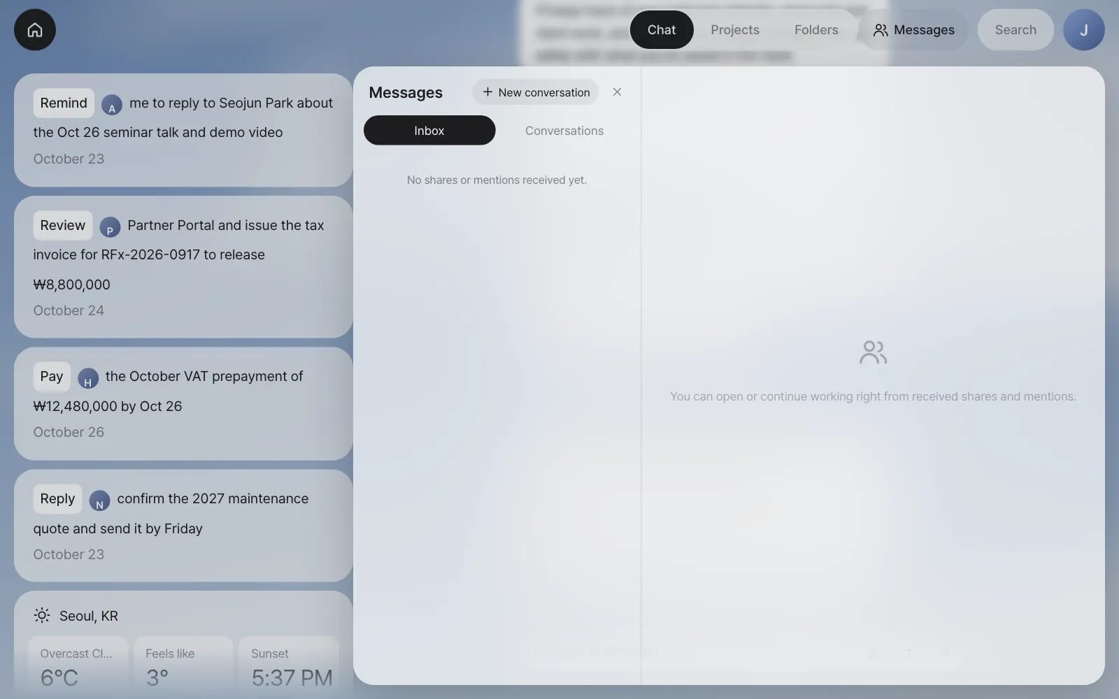 Messages — Inbox and Conversations