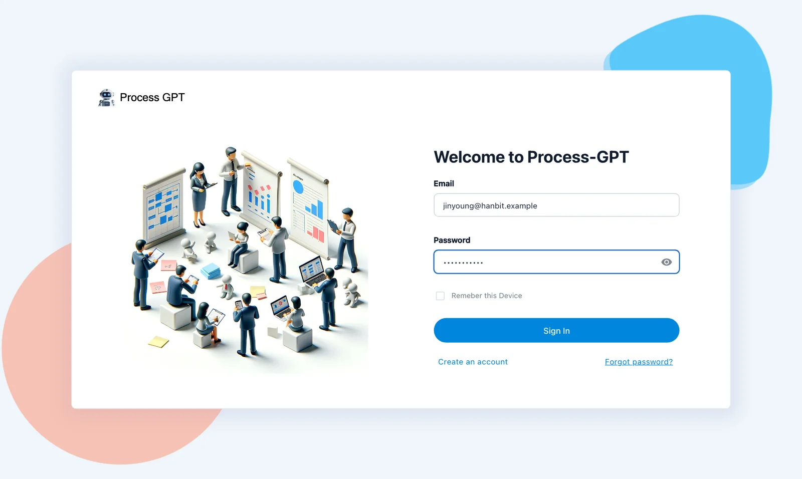 From then on, use the sign-in screen — the email and password you signed up with
