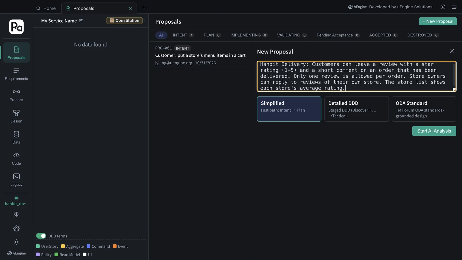 New Proposal with the task sentence