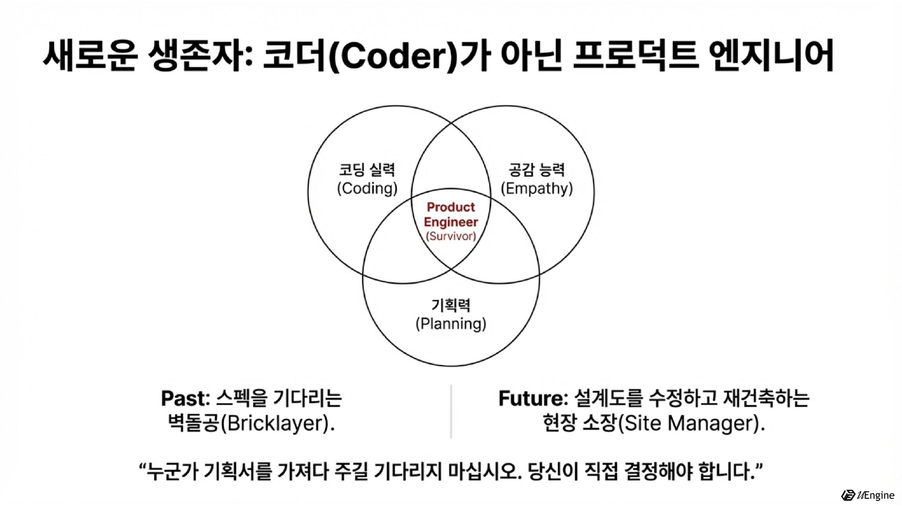새로운 생존자: 코더가 아닌 프로덕트 엔지니어