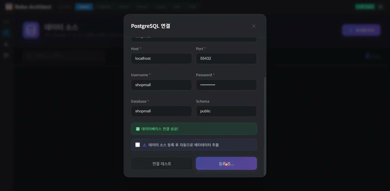 DB 스키마 연결